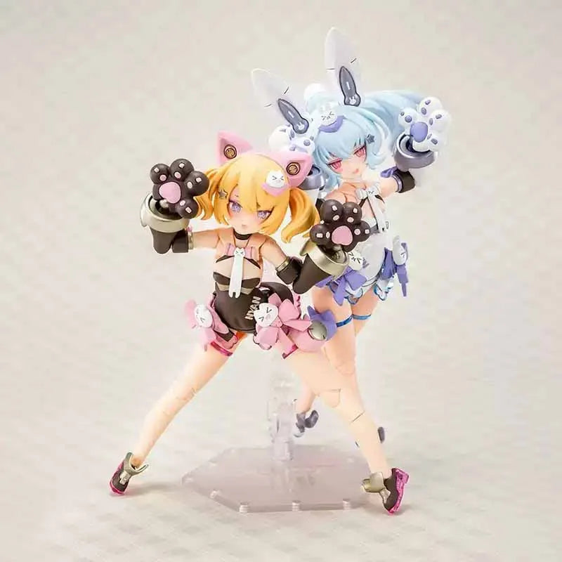 High quality Kotobukiya Original MEGAMI DEVICE PUNI MOFU KURO MAO Anime Action Figure Assembly Model Toys Collectible Model