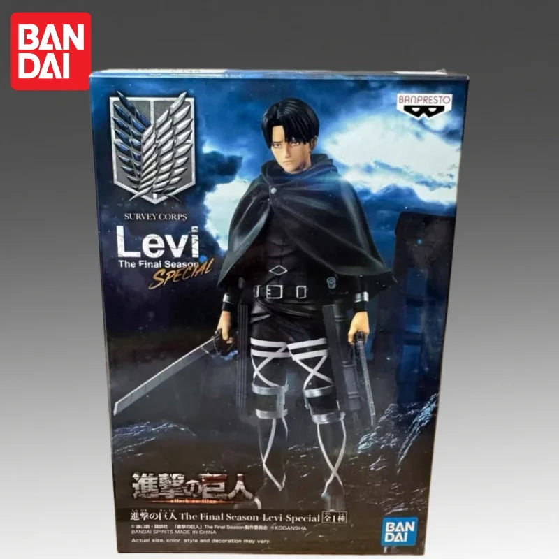 Auf Lager Bandai Original Banpresto Attack On Titan Levi Ackerman Actionfigur Modell Puppe Nagelneu Verpackt Anime Charaktere