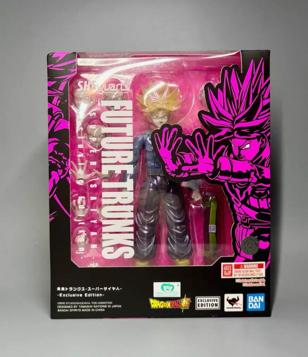 In Stock BANDAI SDCC Dragon Ball Z S.H.Figuarts Future Trunks Super Saiyan Exclusive Edition Figure Model Collection Toy Gift