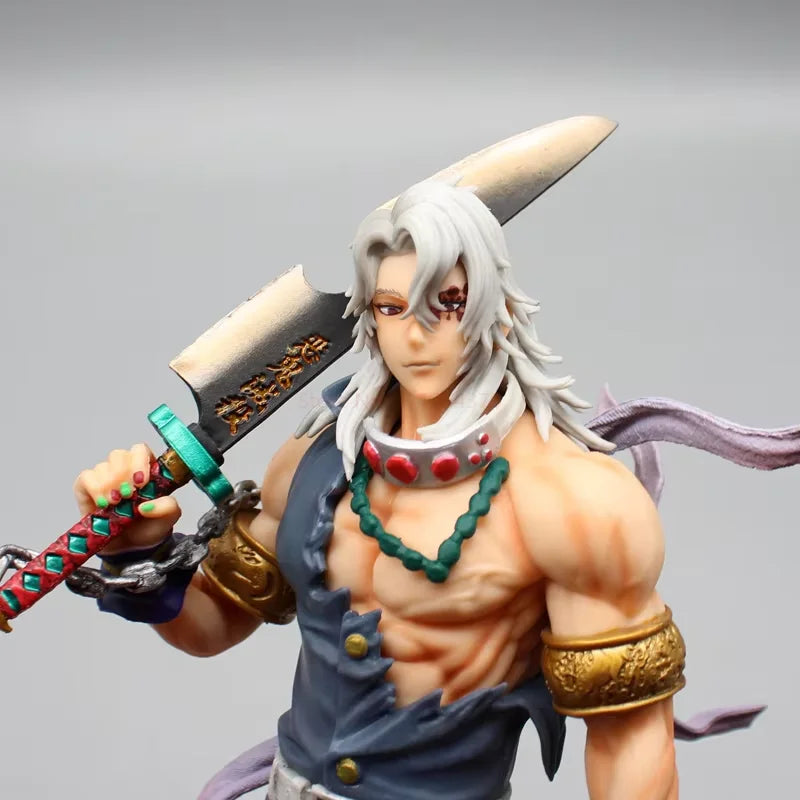 100% Original Demon Slayer Anime Figur Uzui Tengen Figuren Sound Hashira Modell Puppe Sammlerstück Schreibtischdekor Spielzeug auf Lager