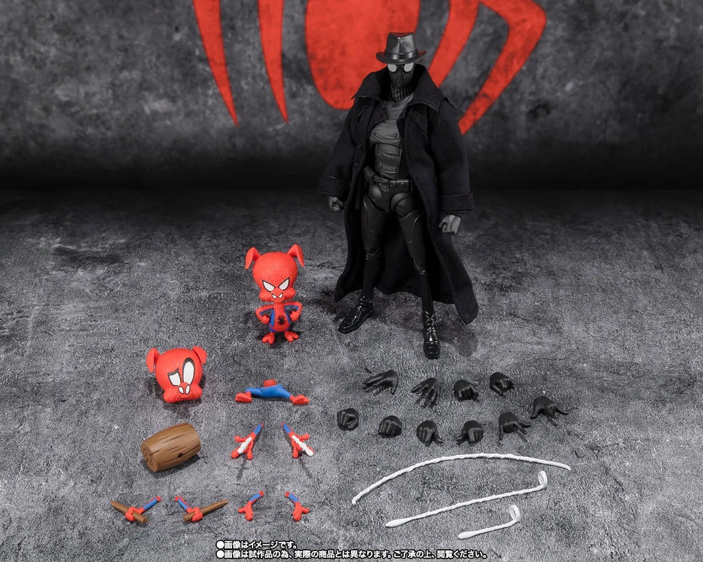 Original BANDAI S.H.Figuarts SPIDER-MAN NOIR Anime Figure Toys SPIDER-MAN ACROSS SPIDER-VERSE PART ONE Spider-Ham PVC Model
