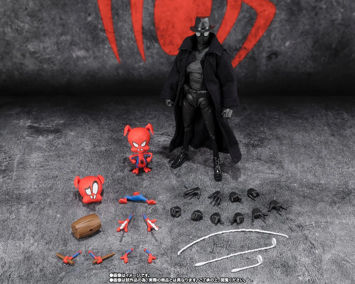 Original BANDAI S.H.Figuarts SPIDER-MAN NOIR Anime Figure Toys SPIDER-MAN ACROSS SPIDER-VERSE PART ONE Spider-Ham PVC Model