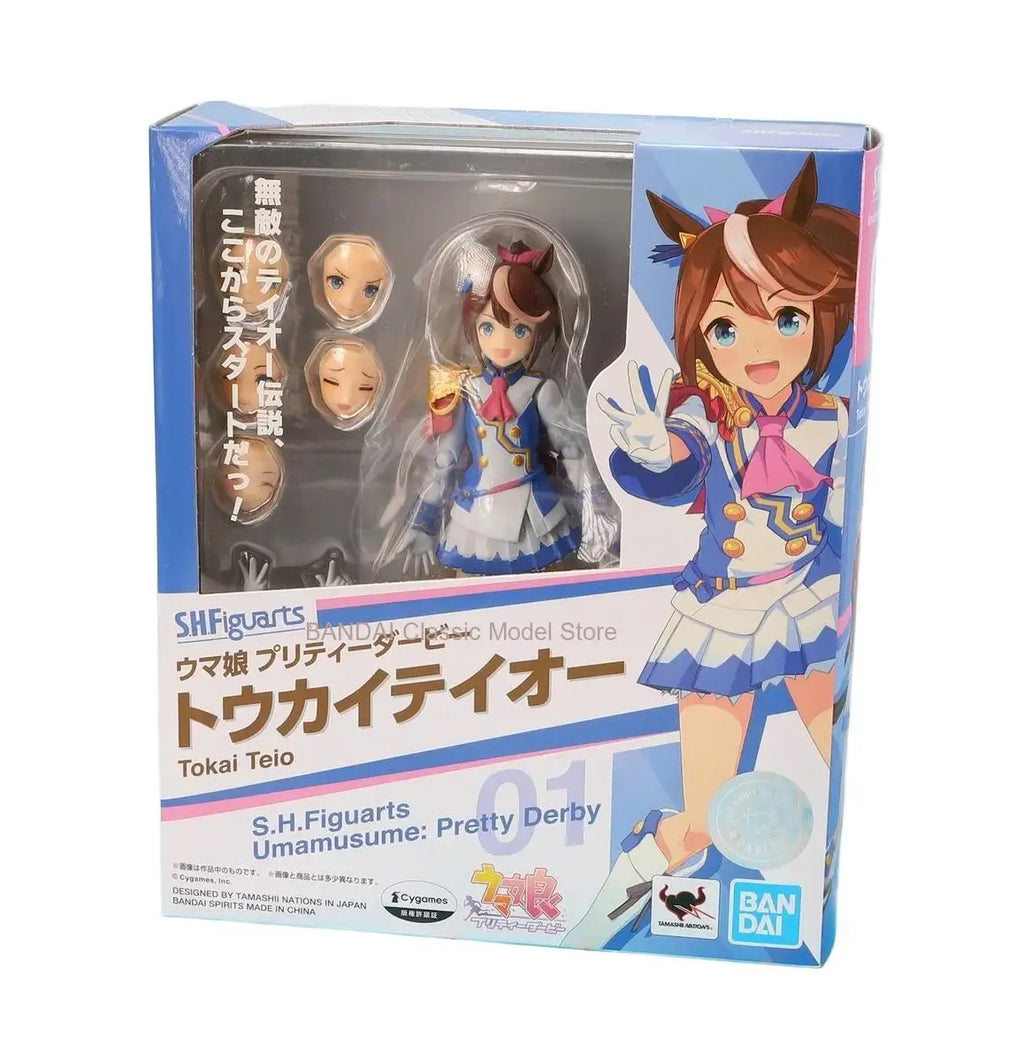 BANDAI Original S.H.Figuarts Umamusume Pretty Derby Tokai Teio  Action Figure Assembly Model Toys Collectible Model Ornaments