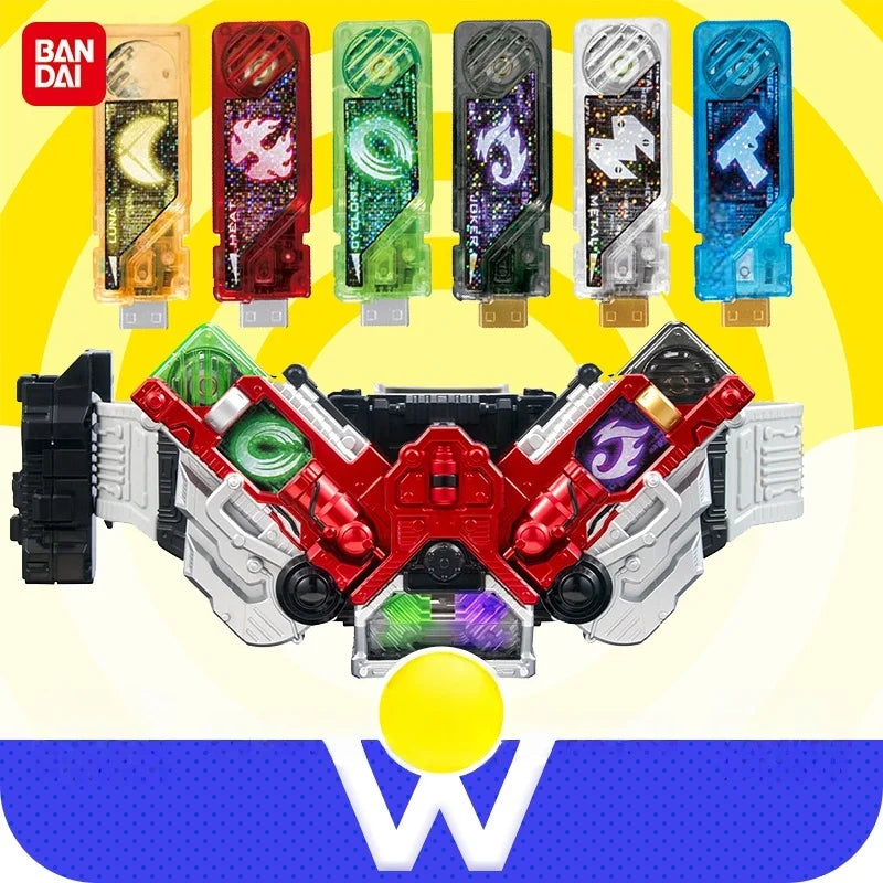 Original Bandai Dx Kamen Rider W Belt Driver 6 Memory Killer Slot Set Toys Collectible Anime Action Figure Model Toys Gifts