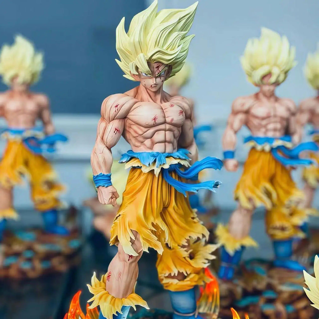 Jt Toy Dragon Ball Z Son Goku Anime Figure Super Saiyan Goku 2 Heads Statue Action Figures PVC Collection Model Decor Toys Gifts