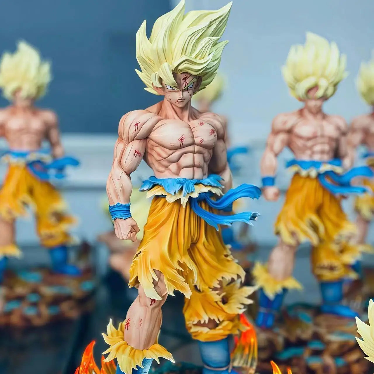 Jt Toy Dragon Ball Z Son Goku Anime Figure Super Saiyan Goku 2 Heads Statue Action Figures PVC Collection Model Decor Toys Gifts