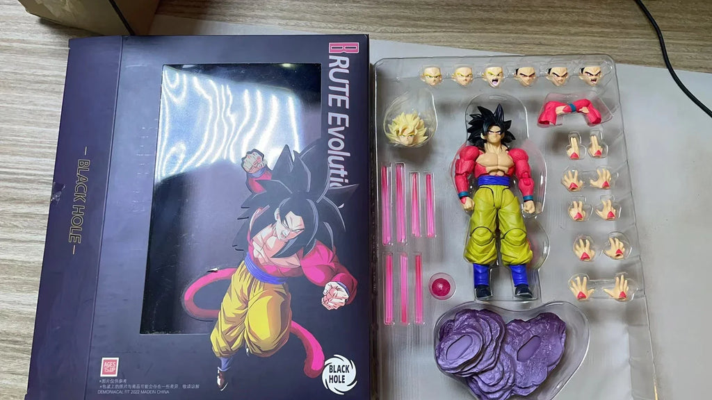New Black Hole Dragon Ball Z Action Figure SHF Super Saiyan 4 GT SSJ4 Untamed Power Son Goku Anime Figure Model Statue Toy Gift