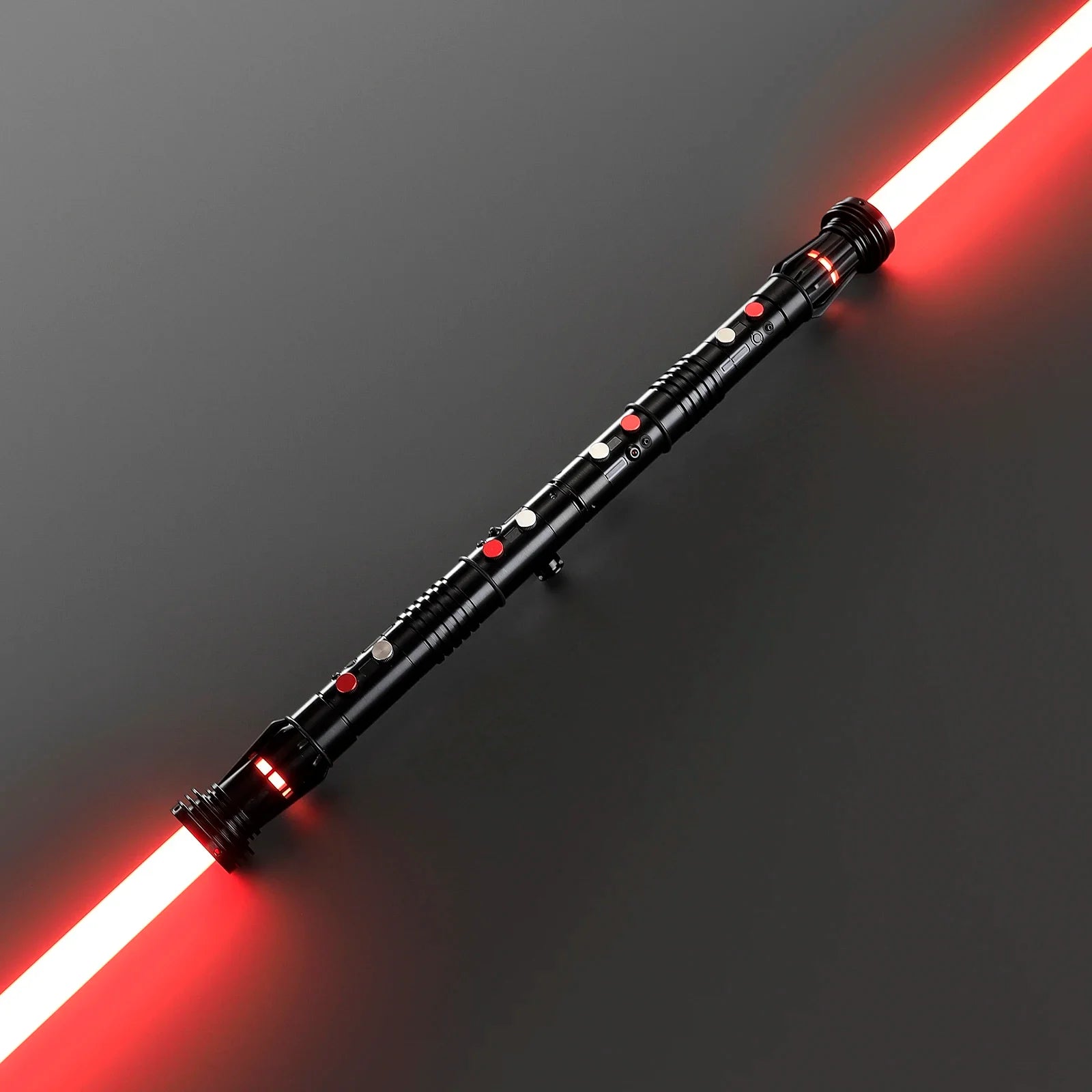 DamienSaber Darth Maul Lightsaber Sensitive Smooth Swing Light Saber FX Heavy Dueling Laser Sword Metal Hilt with 34 Sound Fonts