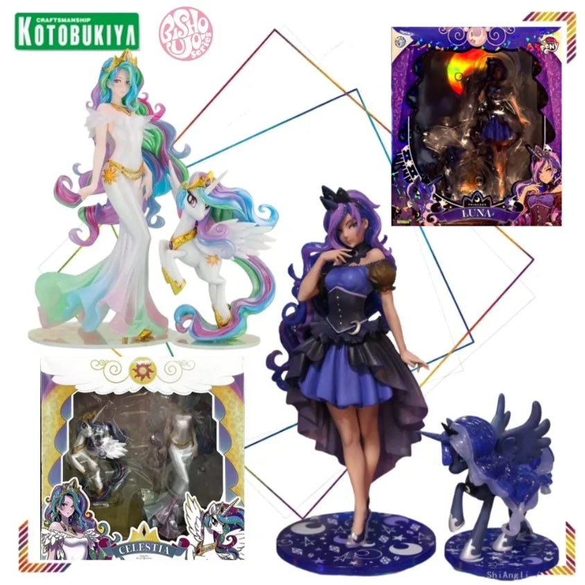 Kotobukiya Bishoujo Statue Prinzessin Celestia Actionfiguren Prinzessin Luna My Little Pony 1/7 Scale Anime Figur Modell Spielzeug