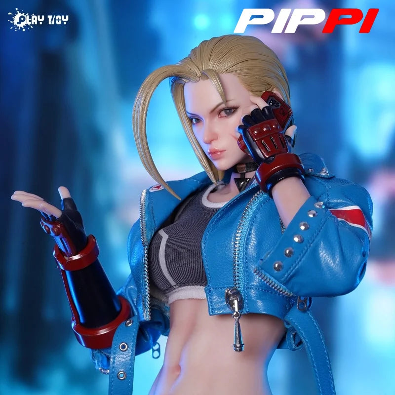 PLAY TOY P027 1/6 Fightter Cammy Female Soldiers With Movable Eyeballs Figure 12'' Model Full Set Collectible Toy