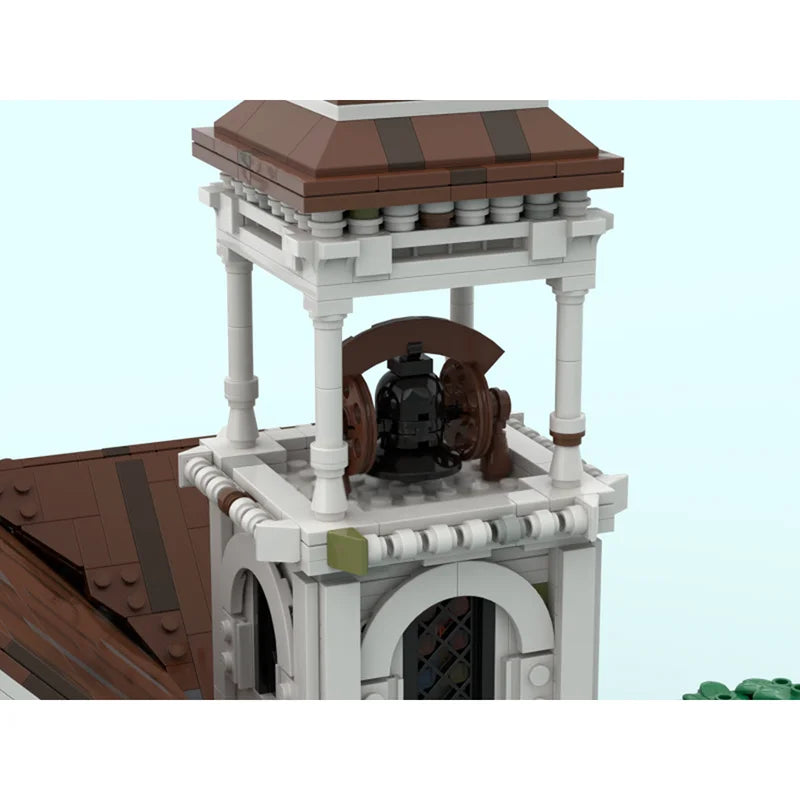 Moc Building Blocks Western Church - Valentine Red Dead Redemption 2 Model Technology Brick DIY Assembly Construction Toy Gifts