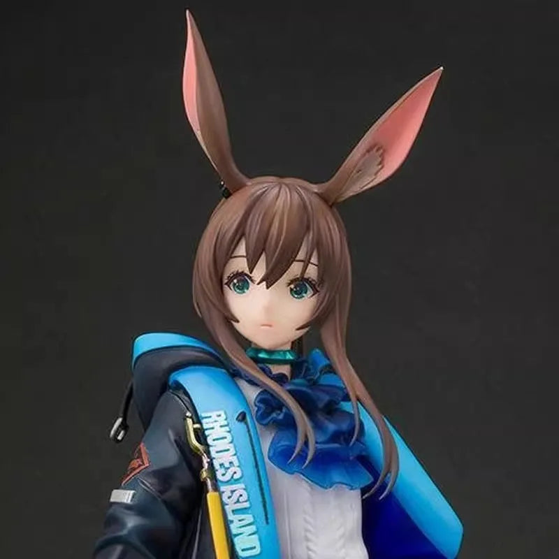 26cm Amiya Bunny Girl Figure Arknights Anime PVC Statue Collectible Model with Sword Desktop Decoration Game Art Toy Gift