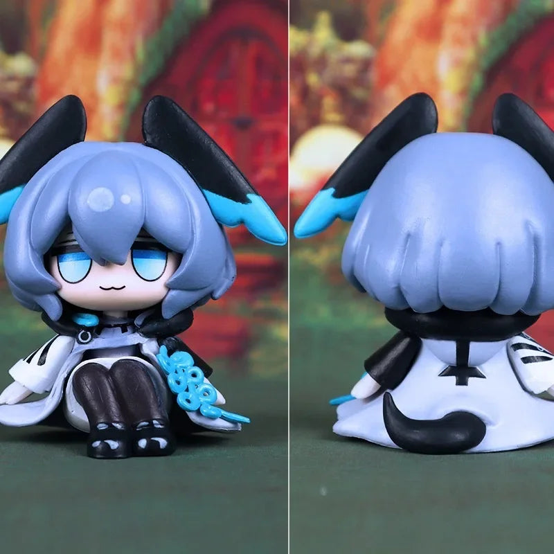 Sitting girl 7.5cm  Q Version Figure the Paradigmatic Model Toys Anime Game Periphery Kawaii Doll Gifts box packaging