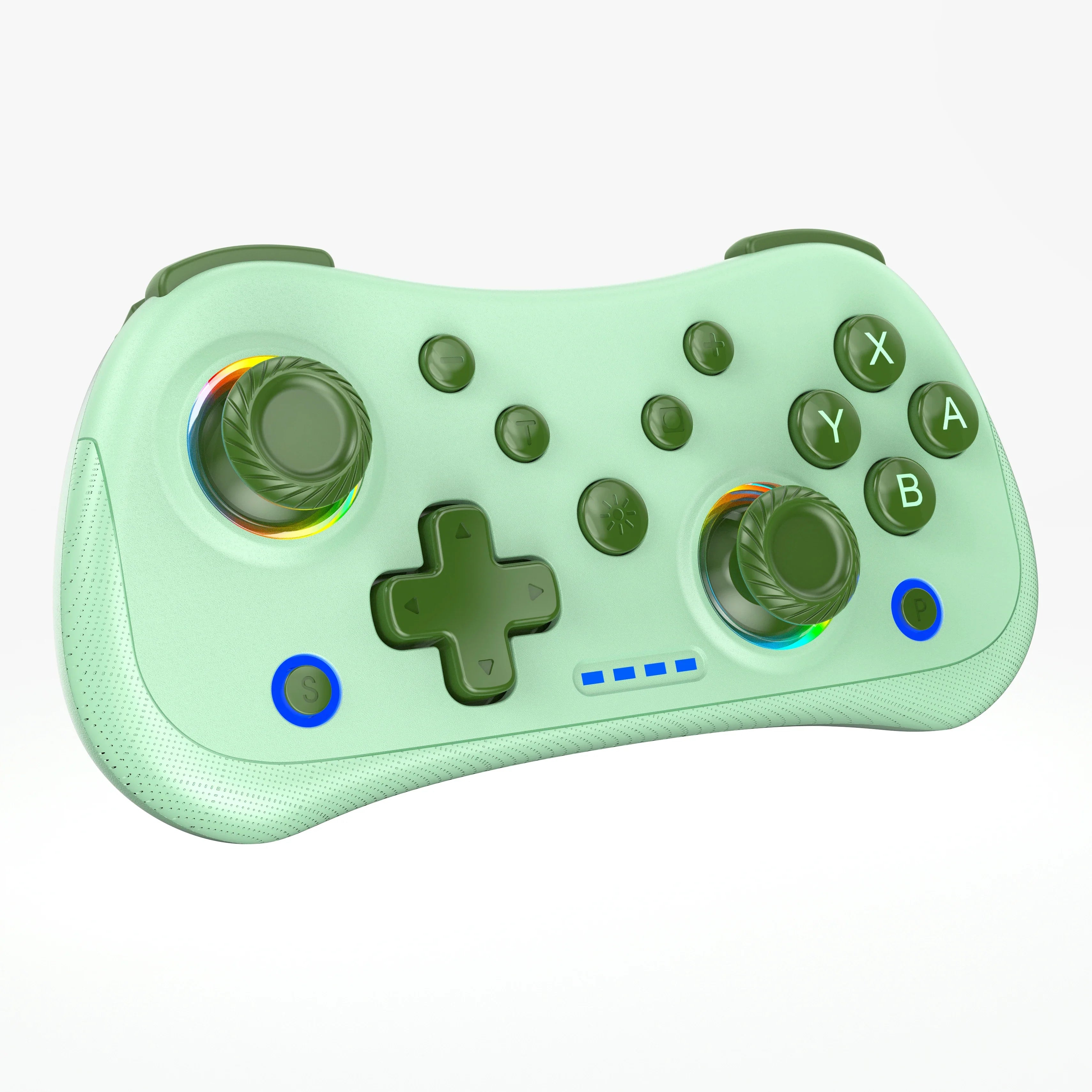 Multi-Functional Wireless Game MINI Gamepad for Switch with RGB Lights and Hall Rocker, Support Burst Function