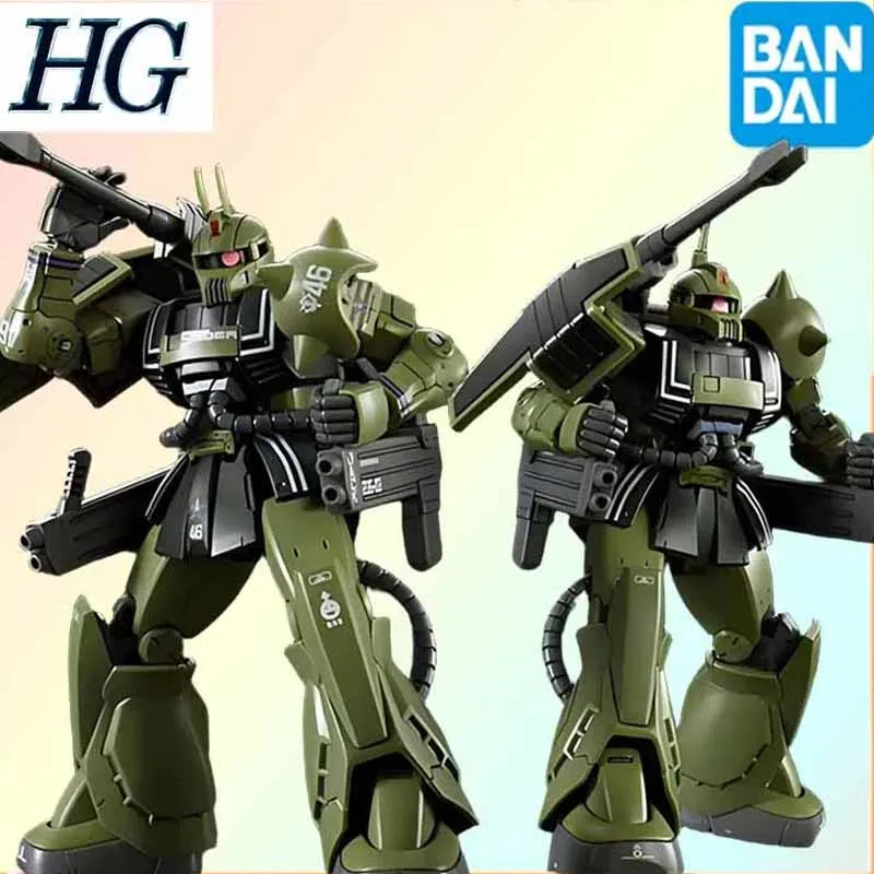IN STOCK Bandai Original GUNDAM HG Series MS-06K ZAKU GANNON Anime Action Figure Assembly Model Toys Collectible Model