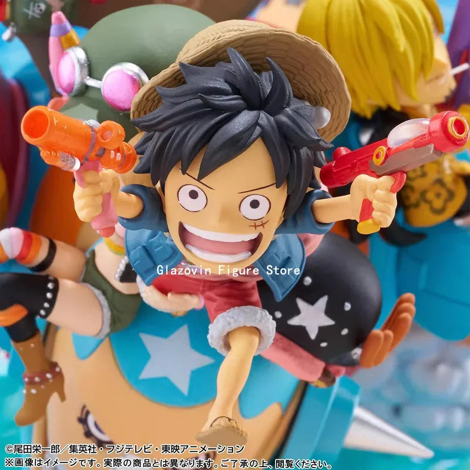 Original Genuine Banpresto One Piece PREMIUM WCF 17cm Luffy Brook Roronoa Zoro Action Figure Model PVC Statue Doll Glazovin