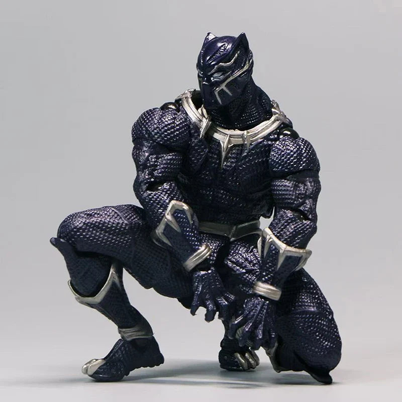 Revoltech Yamaguchi Figures Black Panther Action Figure Deadpool Venom Model King of Wakanda Black Panther T Challa Toys