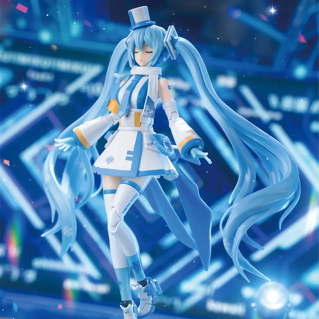 Presale Soskill Hatsune Miku Assembly Model Snow Miku Action Figures With Deer Original Anime Girl Collectible Doll Toy Gift