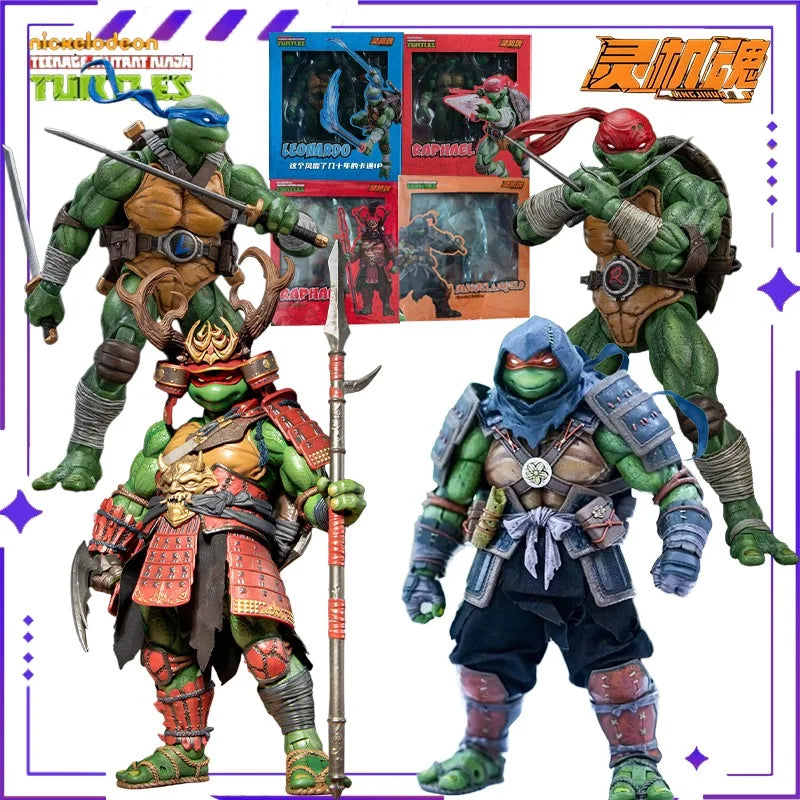Genuine in Stock Spirit Machine Soul Original Ninja Turtles Raphael Leonardo Anime Mobile Doll Model Toy Gift Collection