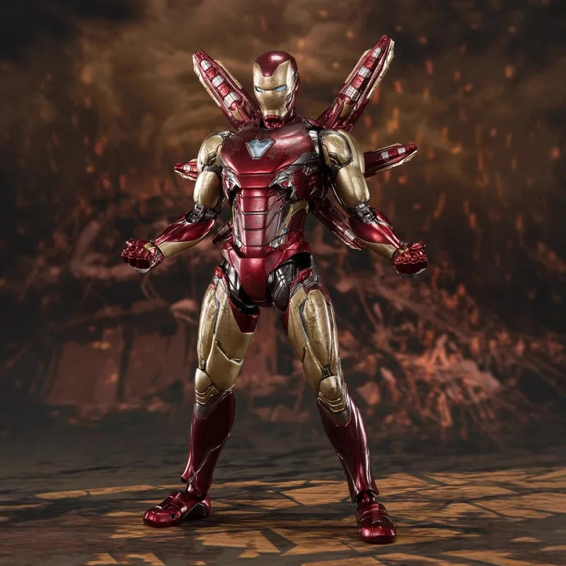 Marvel Avengers Iron Man Mark 85 16cm Articulated Action Figure Collectible Model Statue For Desktop Decoration Kids Xmas Gifts