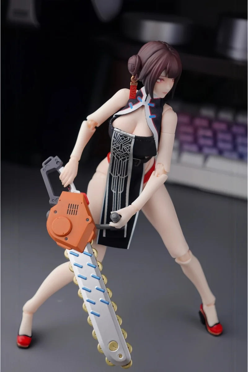 In Stock Mental Agent Maz-01 1/10 Female Cheongsam Lin Fengjiao Replaceable Face Shape Full Set 6in Action Figure Body For Gifts