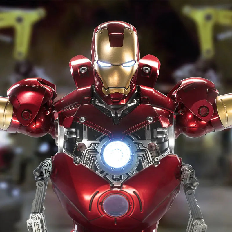 ZD 1/5 Iron Man 36CM MK3 Original legends LED lighting 10th Anniversary Memorial Collect Tony Stark Model Action Figure