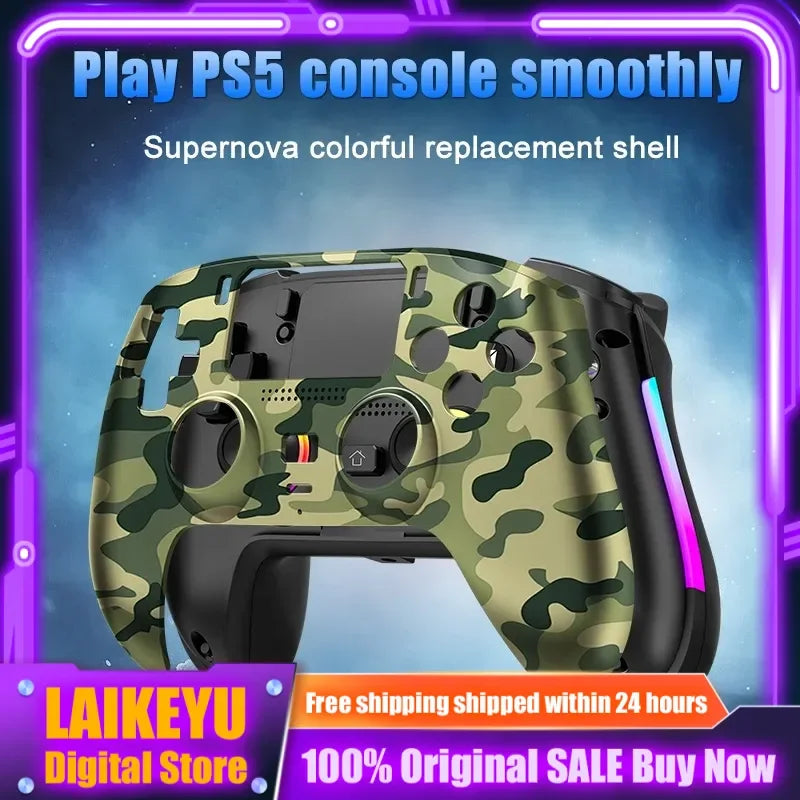 NEW Wireless Bluetooth Gaming Controller Hall Joystick Built-In Microphone No Delay Compatible For PS5 Steam Android PC Smart TV