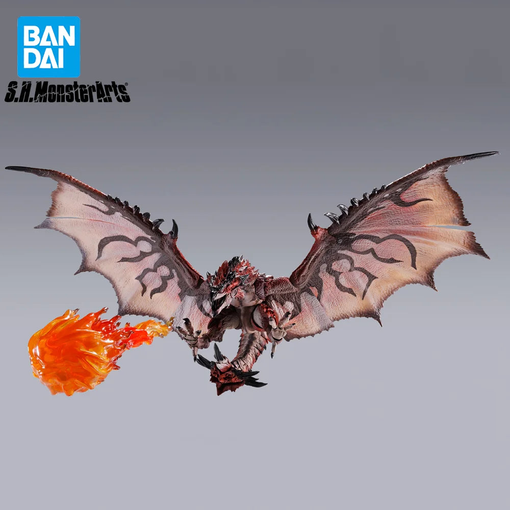 In Stock Original BANDAI SHMonsterArts 20th Anniversary Edition Rathalos Figure Action Anime Monster Hunter Model Genuine Toy