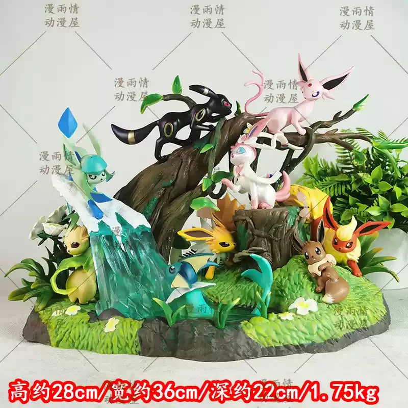 Pokemon Eevee Evolution Family Gk Resin Statue Large Size Anime Collectible Figure For Scene Display Christmas Birthday Gift