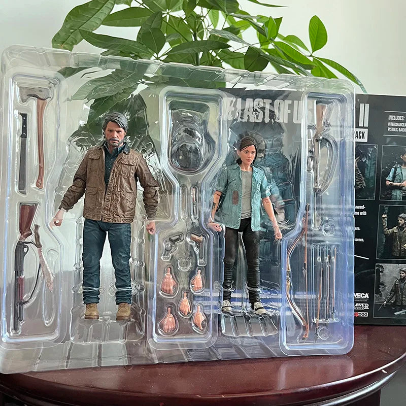 NECA Figure The Last Of Us Part 2 Joel Ellie With Bow Action Figure 18cm 2pcs set Model Toy Joint Movable Doll Christmas Gift