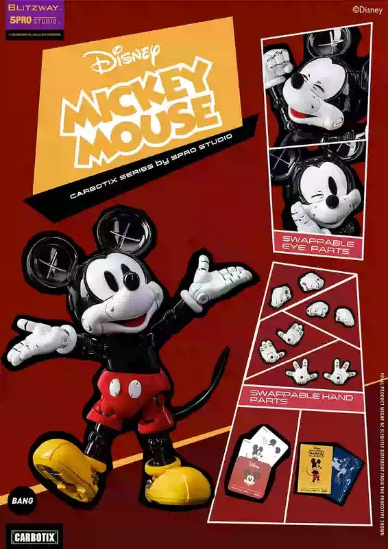 Original BLITZWAY Disney Pinocchio Alloy bewegliche mechanische Goofy Actionfigur Sammlerstück Mickey Modell LED Augen Geburtstagsgeschenk
