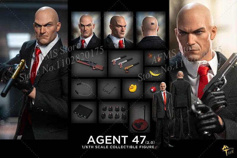 Master Team MTTOYS020 1/6 Sammlerfigur Hitman 47 Timothy Olyphant Komplettset 12-Zoll-Männer-Soldat-Actionfigur-Modell