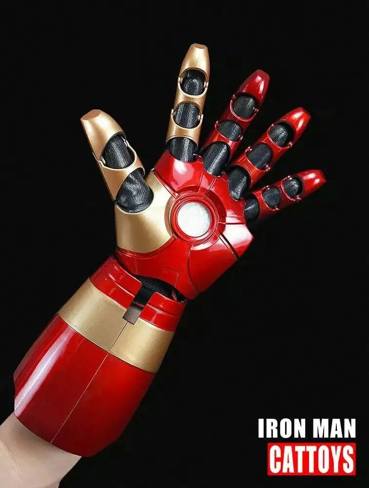 NEW Mk43 1:1 Avengers Marvel Iron Man Glowing Arm Gloves Cosplay Performance Props Wearable Figure Toys Dolls Gifts