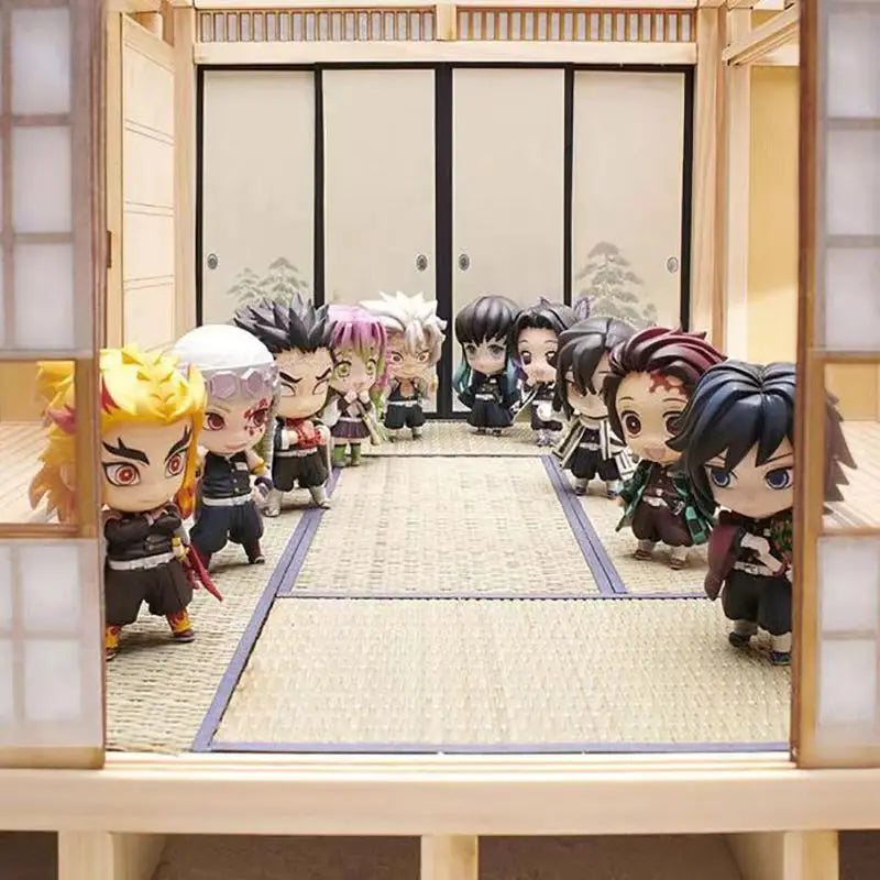 Demon Slayer Anime Figure Tanjiro Nezuko Figurine Zenitsu Inosuke PVC Model Toys Hashira Action Figure Room Decor for Gift