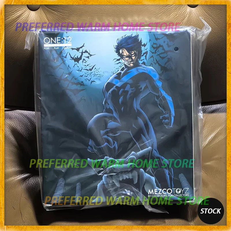 In Stock Mezco Toys One:12 Nightwing Robin Dick Grayson Movability Model Toys Collection Cartoon