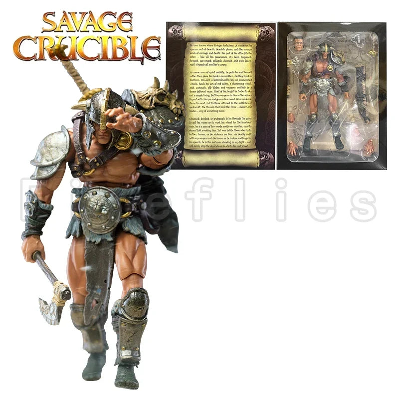 1/12 7inches Harbinger Studios Savage Crucible Action Figure Wave 2 Jaeger Nashom Krieger Whoman Barbarian Anime Model