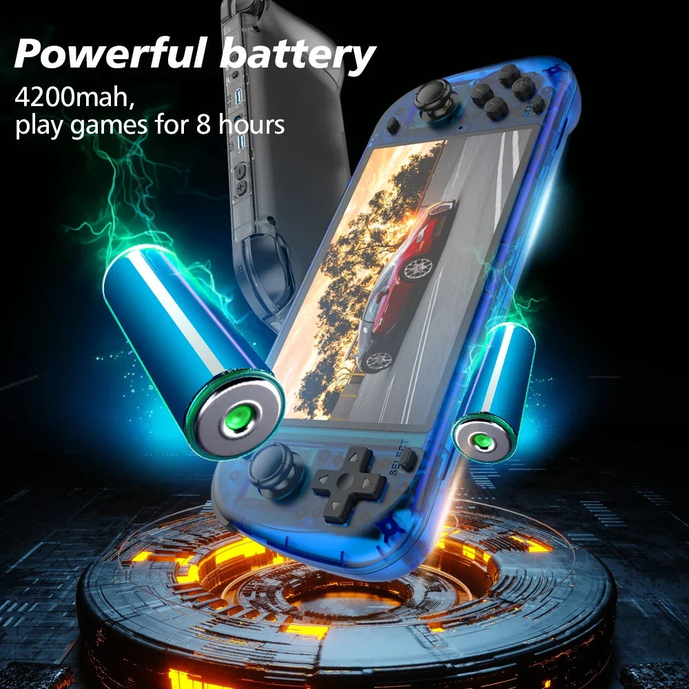 Retro Handheld Game Console R50S 5 Inch Large Screen Upgraded R36S Supports JELOS ARKOS ROCKNIX Multiple Emulators Portable Kids