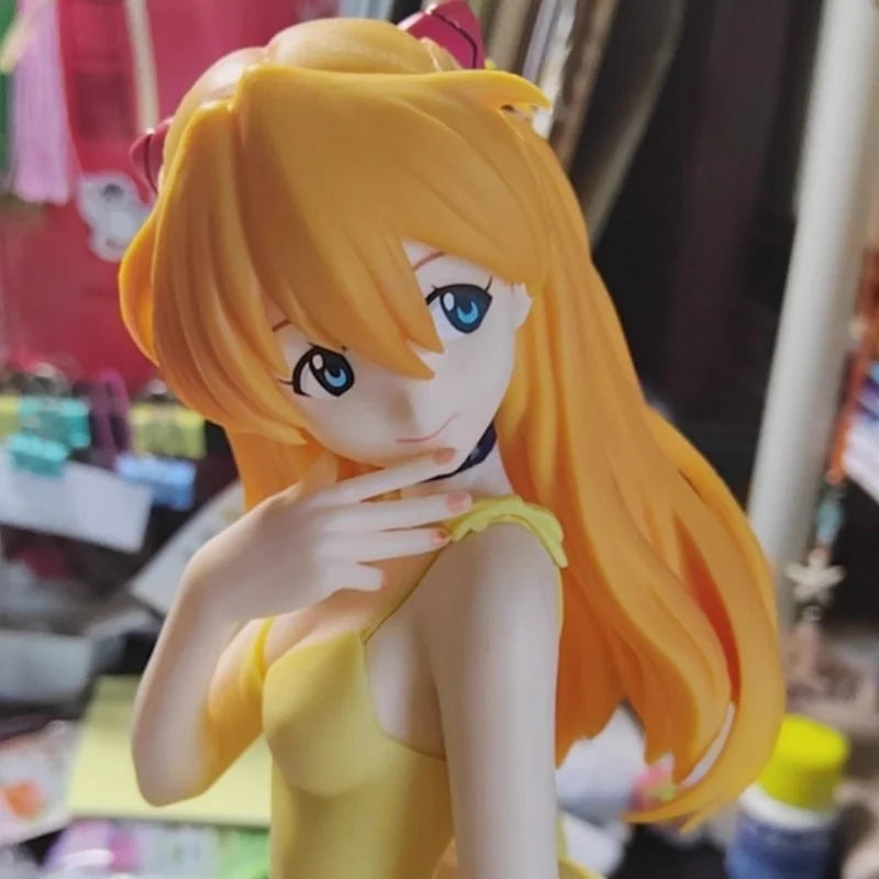 Bandai Namco Banpresto Luminasta Neon Genesis Summer Dress Ver.2 Asuka Langley Soryu Pvc 15cm Figure Anime Model Toy