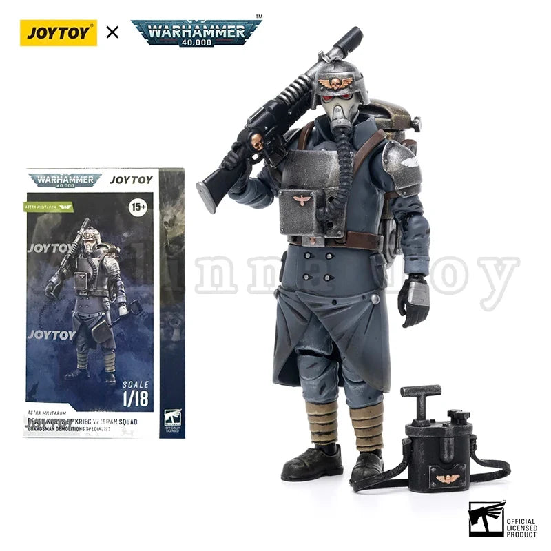 JOYTOY 1/18 Action Figure 40K Astra Militarum Death Korps of Krieg Veteran Reissue Anime Collection Military Model