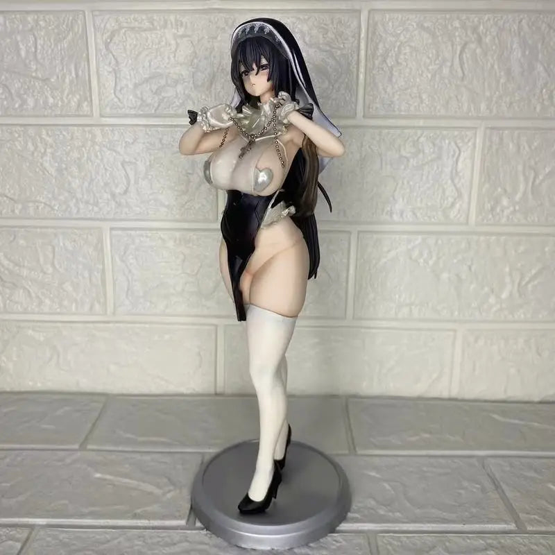 Hot 28cm Prayer Nun Anime Pvcaction Figure Model Toy Beautiful Girl Figurine Gk Desktop Decorative Ornaments For Boys Gift