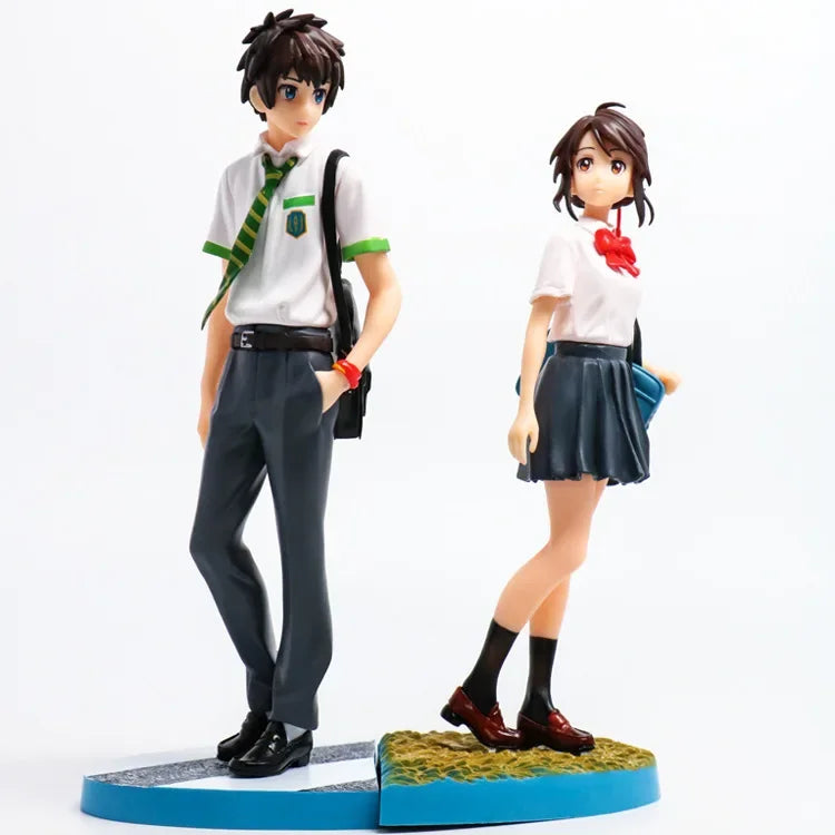 22cm Your Name Anime Figure Tachibana Taki/Miyamizu Mitsuha Action Figure Hodaka Morishima/Hina Amano Figurine Model Doll Toys