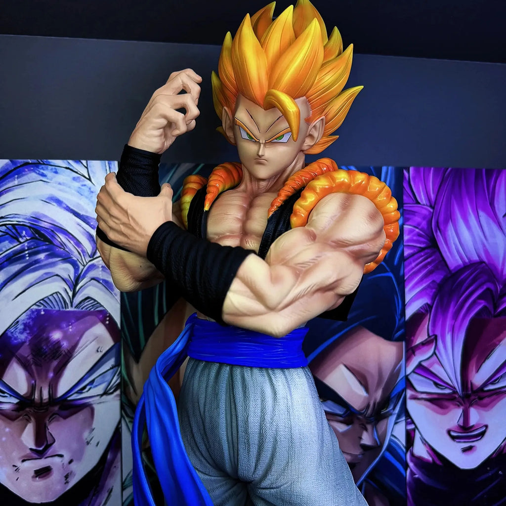 50cm DX JT Dragon Ball Anime Figure Gogeta Broli Super Model Peripheral Action Figure Desktop Decoration Gift Toys Kids