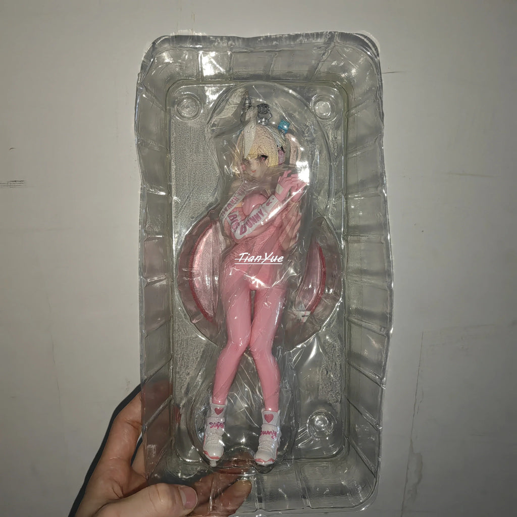 Anime Superbunny Cute girl Pink suit Action Figure Model Toy 28cm