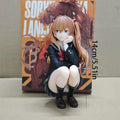 EVA Asuka Pretty Girl School Uniform Squatting Posture Asuka Anime Handmade PVC Model gift ornaments
