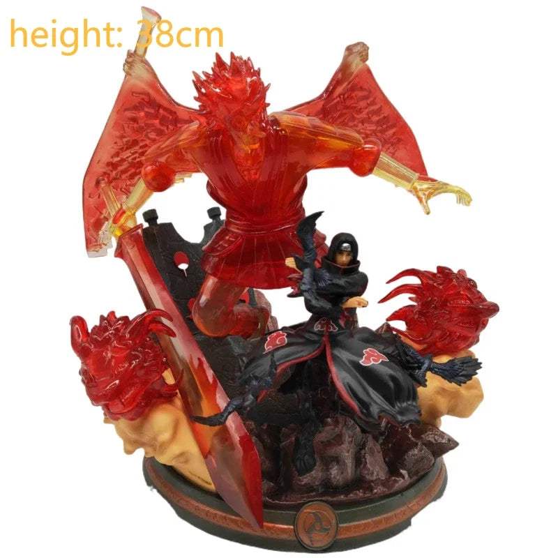 Naruto Shippuden Anime Figurine Model Susanoo Sasuke Action Figure Itachi Figures 38cm Statue Collection Toy Madara Figma
