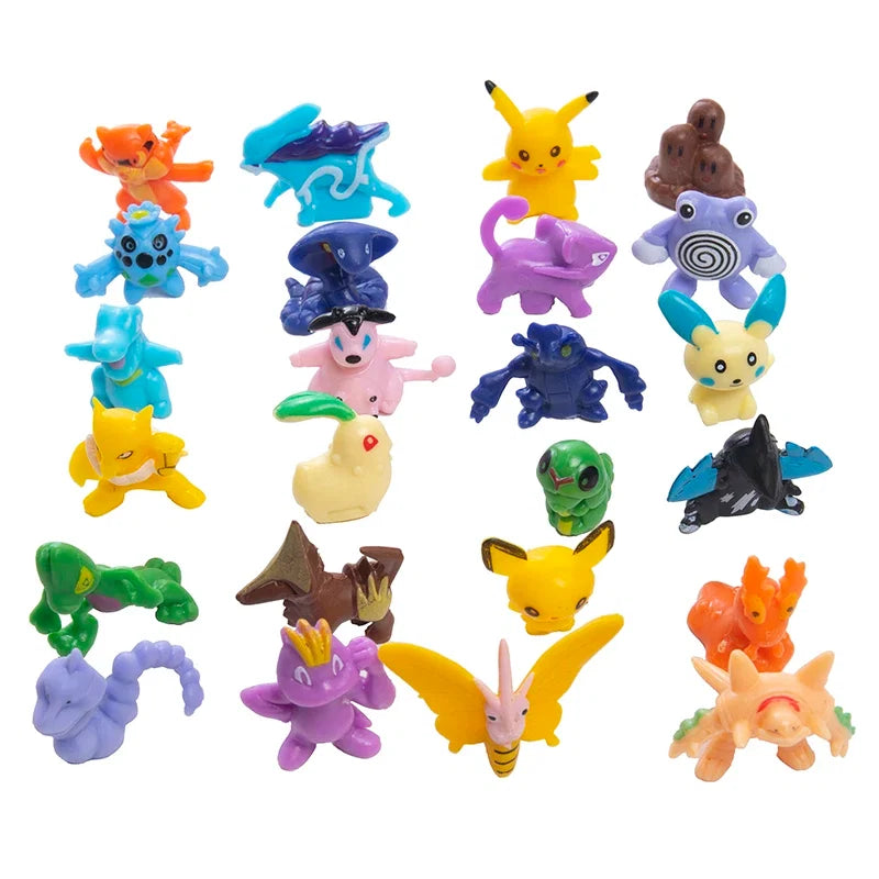24-144Pcs Large Size Pokemon Anime Figures 4-6cm Not Repeating Different Styles Pikachu Action Pet Collect Model Kids Toy Gifts