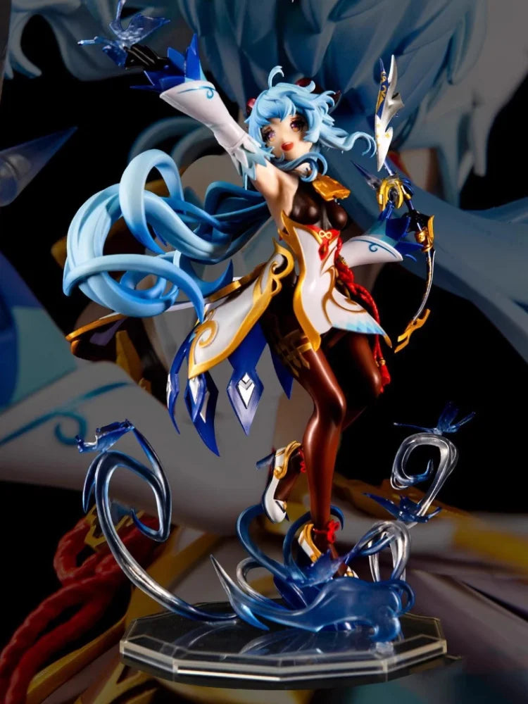 28cm Genshin Impact Game Figure Ganyu Action Figure Peripheral Statue Beauty Gril Collectionmodel Doll Desk Decor Surprise Gifts