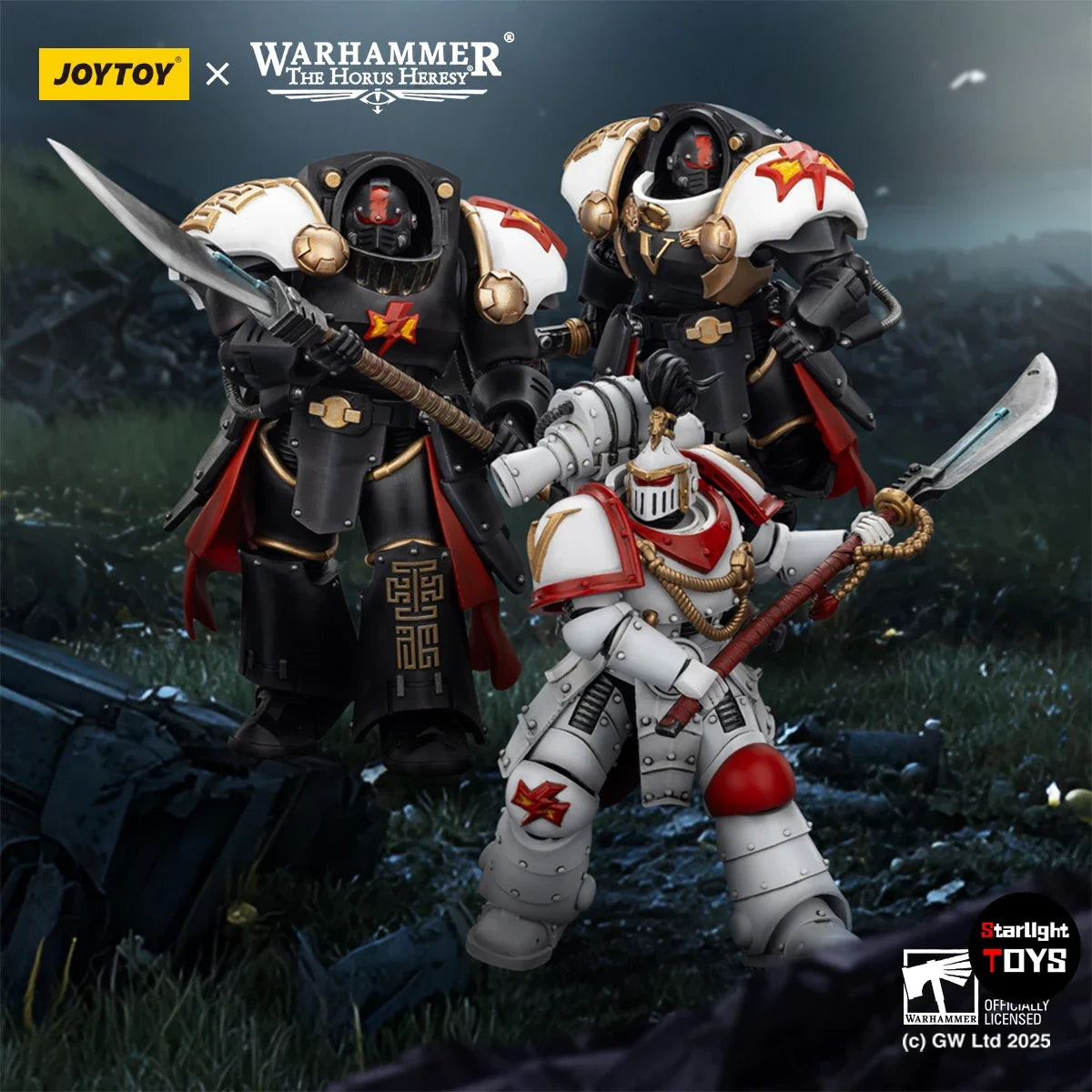 【Pre-sale】JOYTOY Warhammer 40K White Scars Legion Praetor Ebon Keshig Terminator 1 and 2 1/18 Action Figure Model Toy