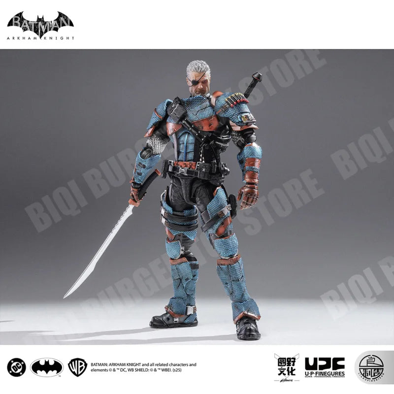 Original X U-P-Finegures Arkham Knight Deathstrok Action Figure V8.04 Suit Batman Figures 1/12 Colletion DC Multiverse Toy Gift