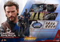 Hot Toys Captain America Steve Rogers Actionfigur 1/6 Avengers Anime Figur MMS480 Statue Deluxe Edition Modellbausatz